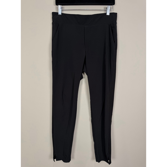 Athleta Pants - Athleta Women’s Black Athletic Pants Size 6 Stretch Zip Pockets Ankle Slit